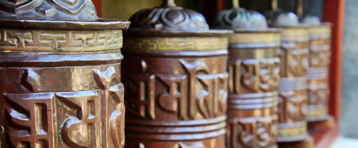 Tibetische Gebetsmühlen